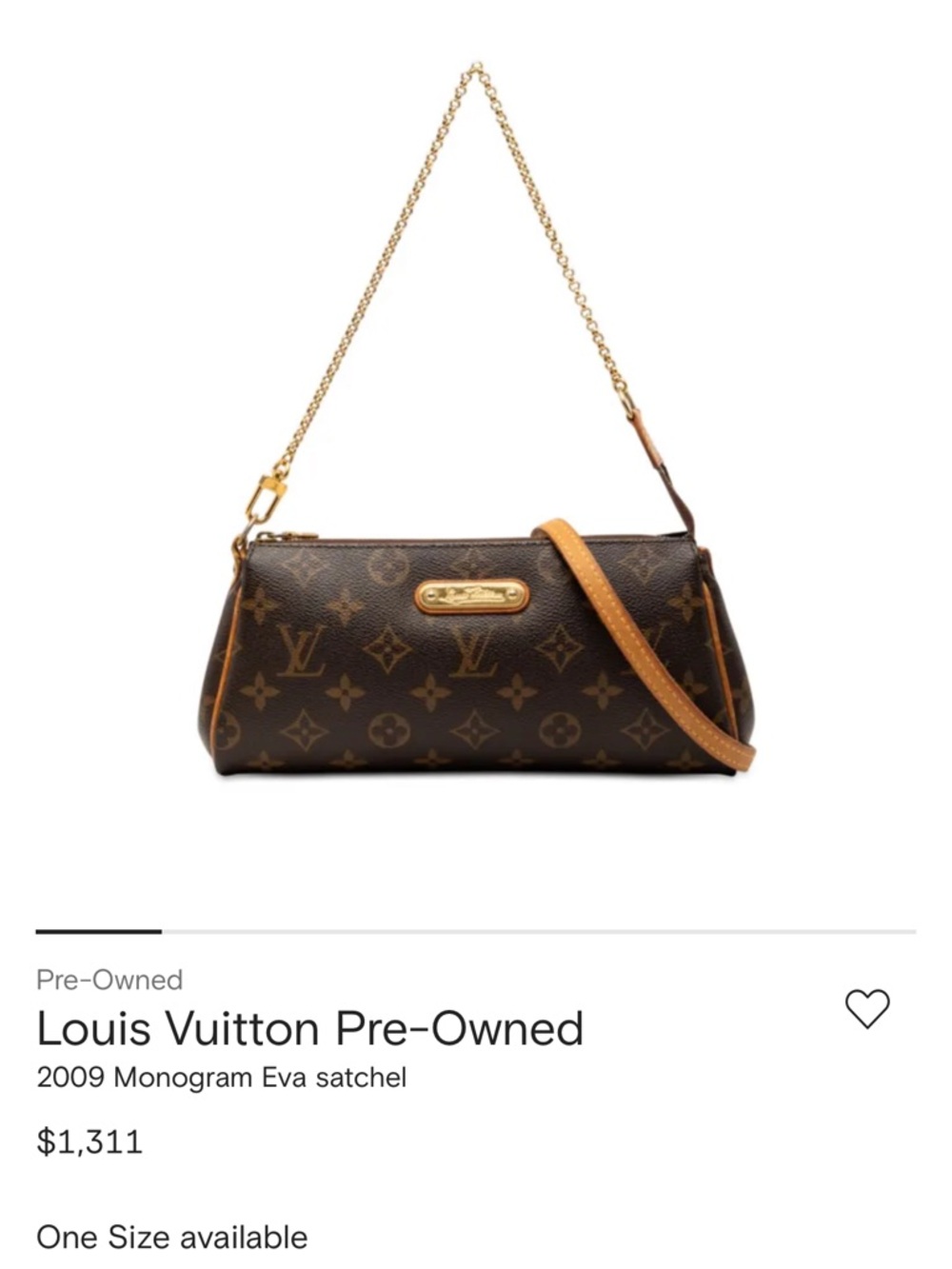 Louis Vuitton Monogram Eva Satchel in Monogram Brown with Tan Trim